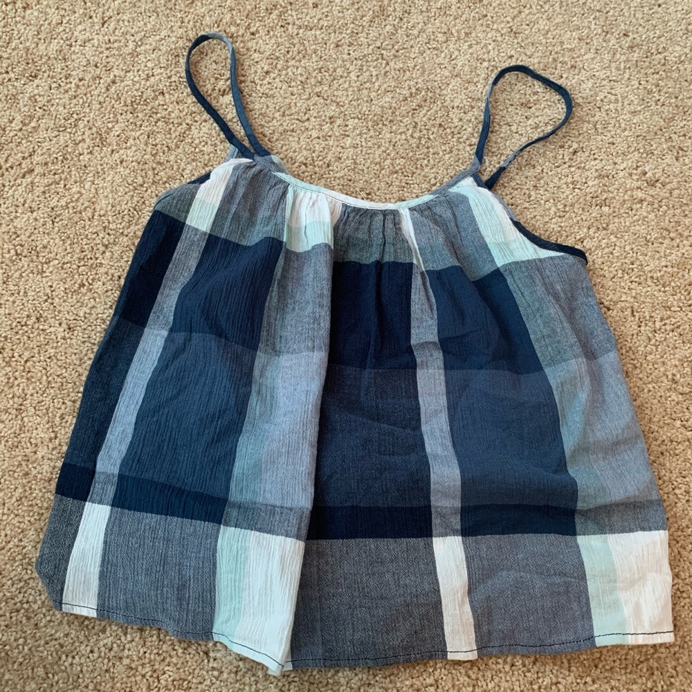 Aeropostale Blue and White Colored Tank Top